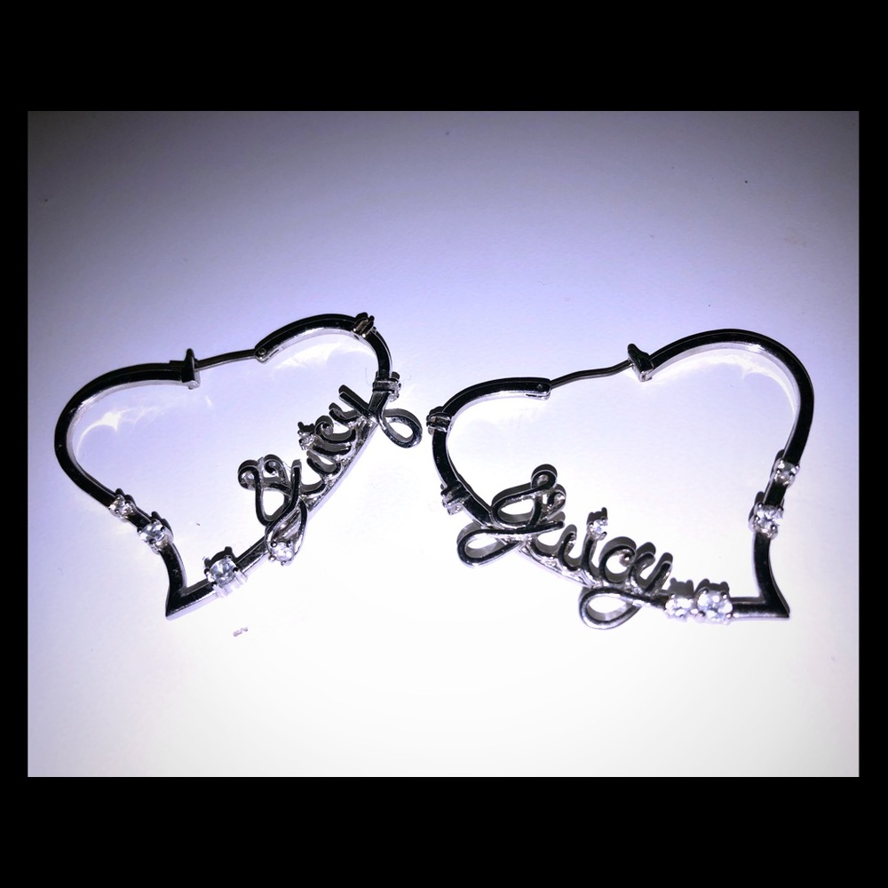 “Juicy” Juicy Couture Heart Shape Hoop Earrings ❤️